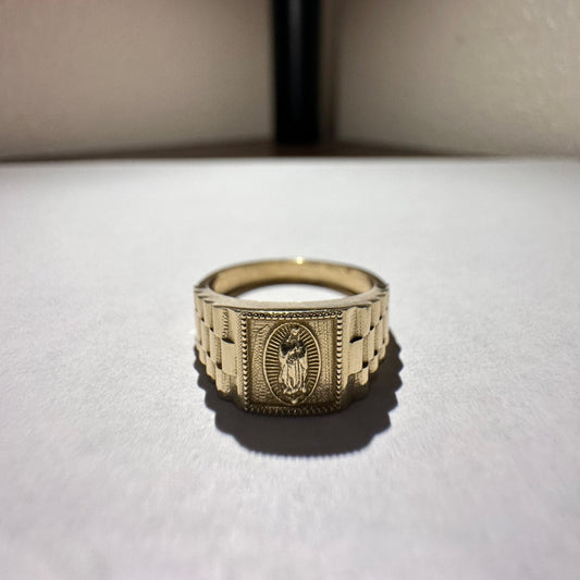 14k Gold Virgin Mary Ring (Virgencita Anillo)